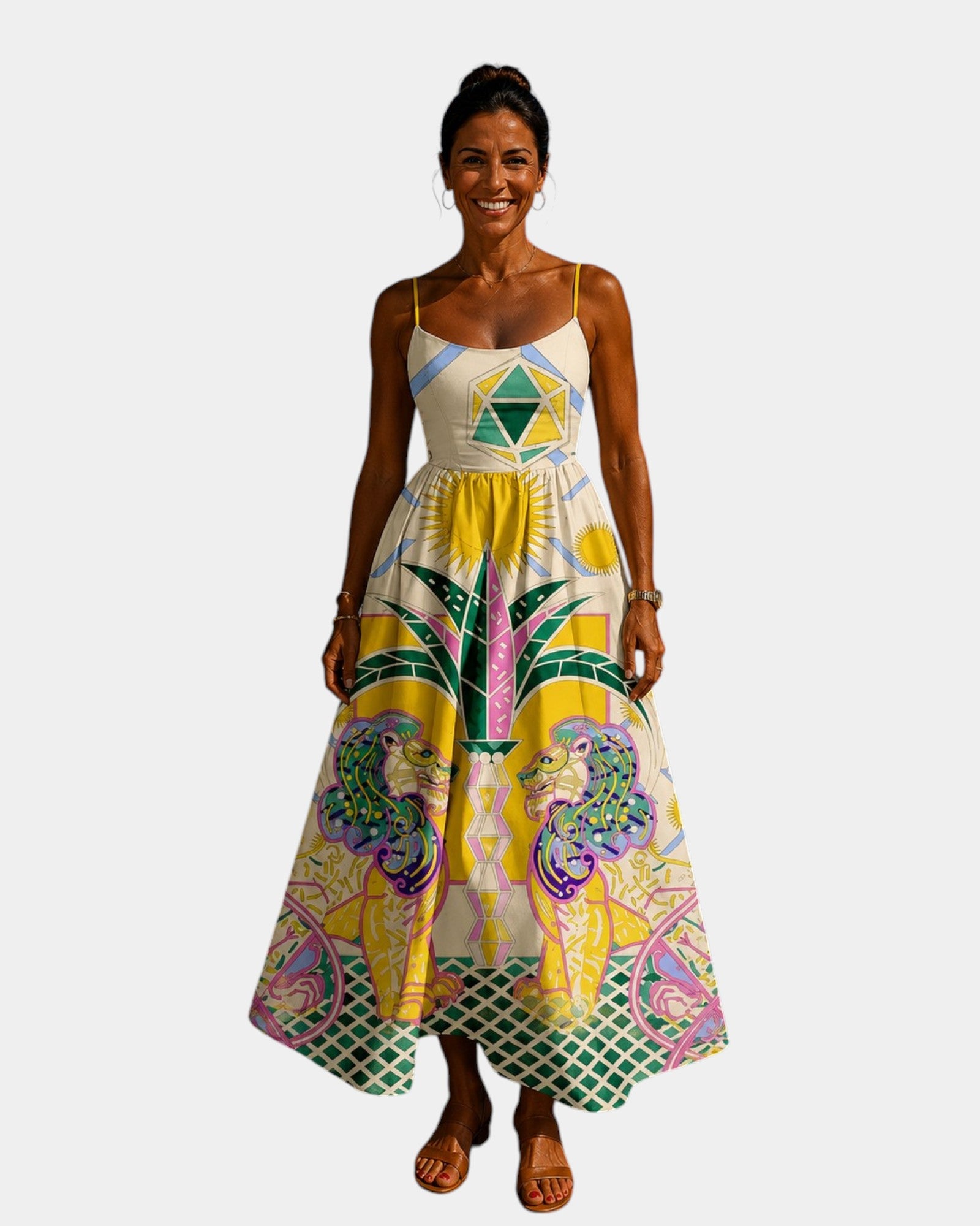 Désirina | Robe midi à motif