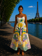 Désirina | Robe midi à motif