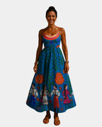 Doriane | Robe midi à motif