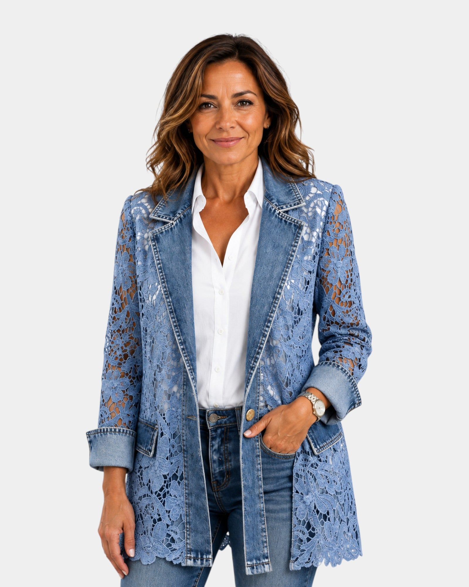 Alicia | Veste avec Dentelle Florale