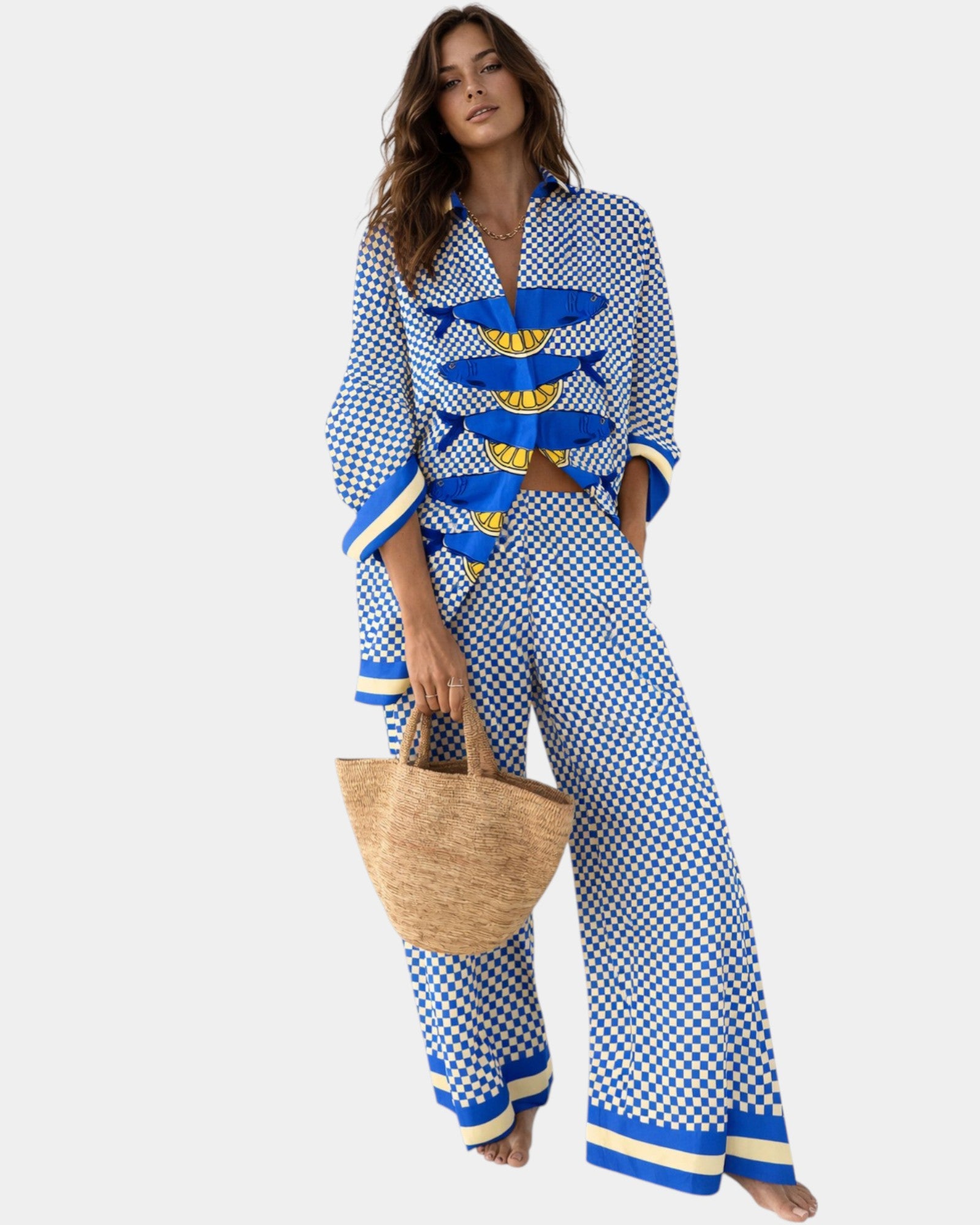 Flavie | Ensemble élégant d’été avec pantalon et chemise