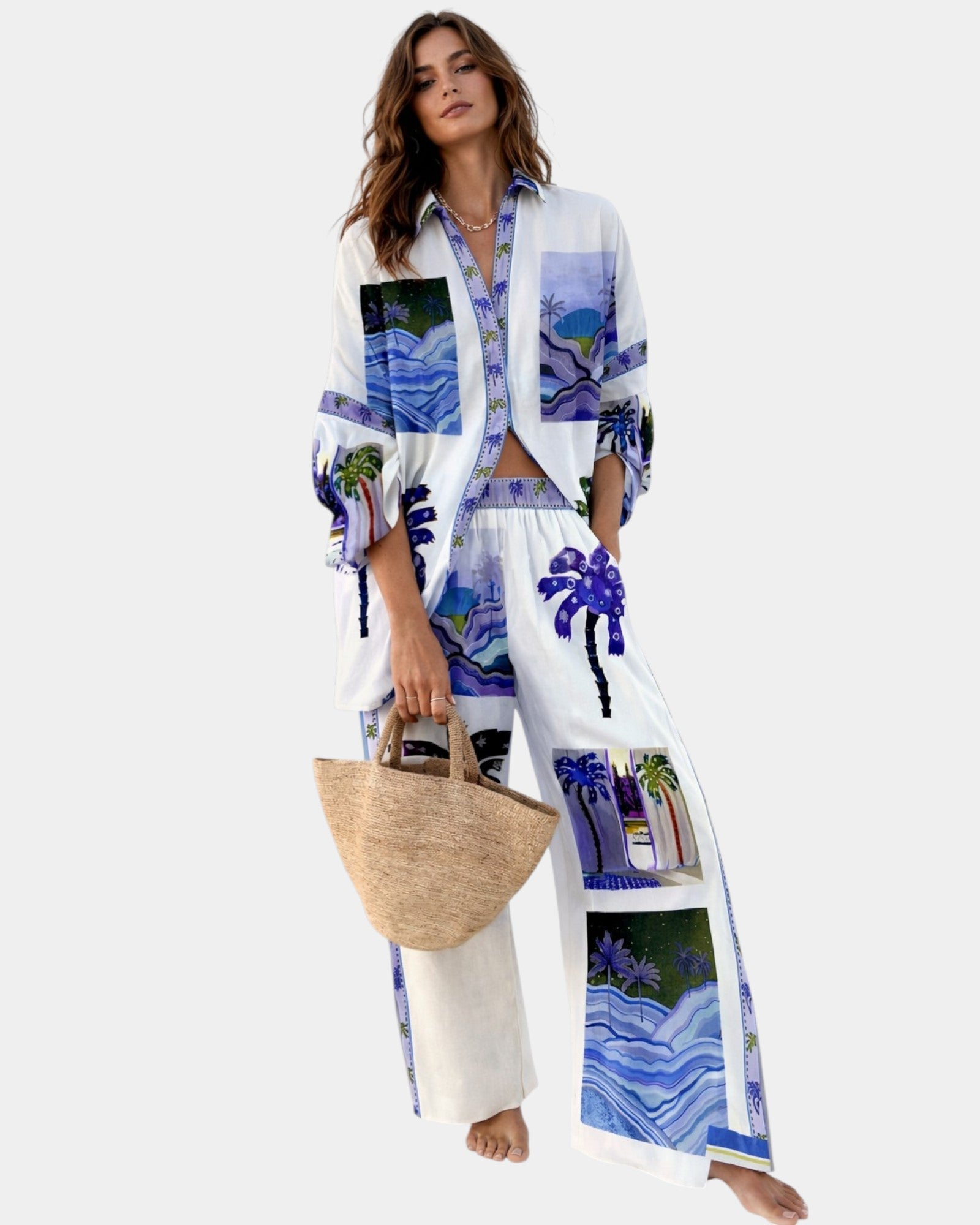 Sarah | Ensemble élégant d’été avec pantalon et chemise