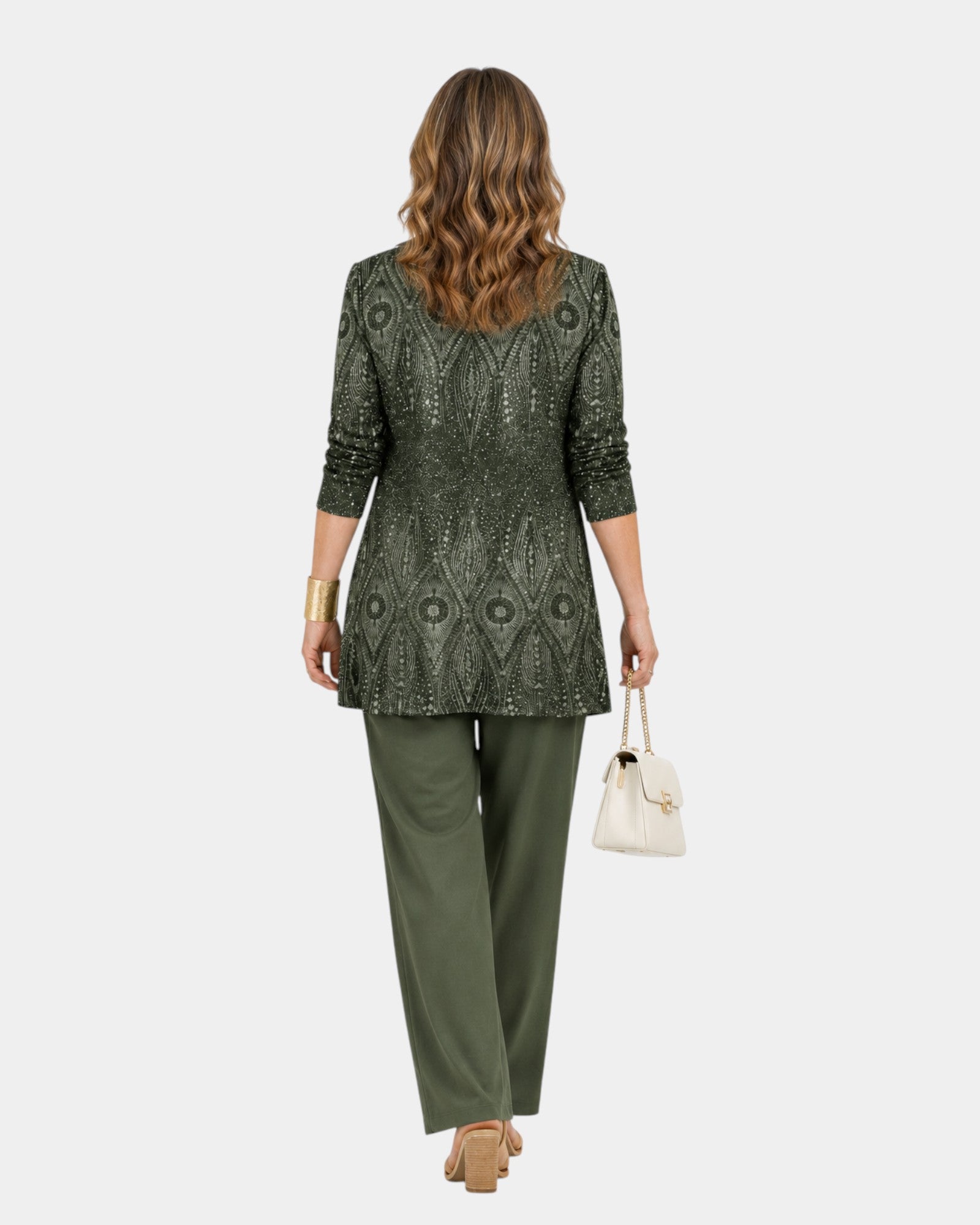 Iris | Ensemble de trois pièces en paisley olive