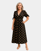 Charlaine | Robe rétro à pois