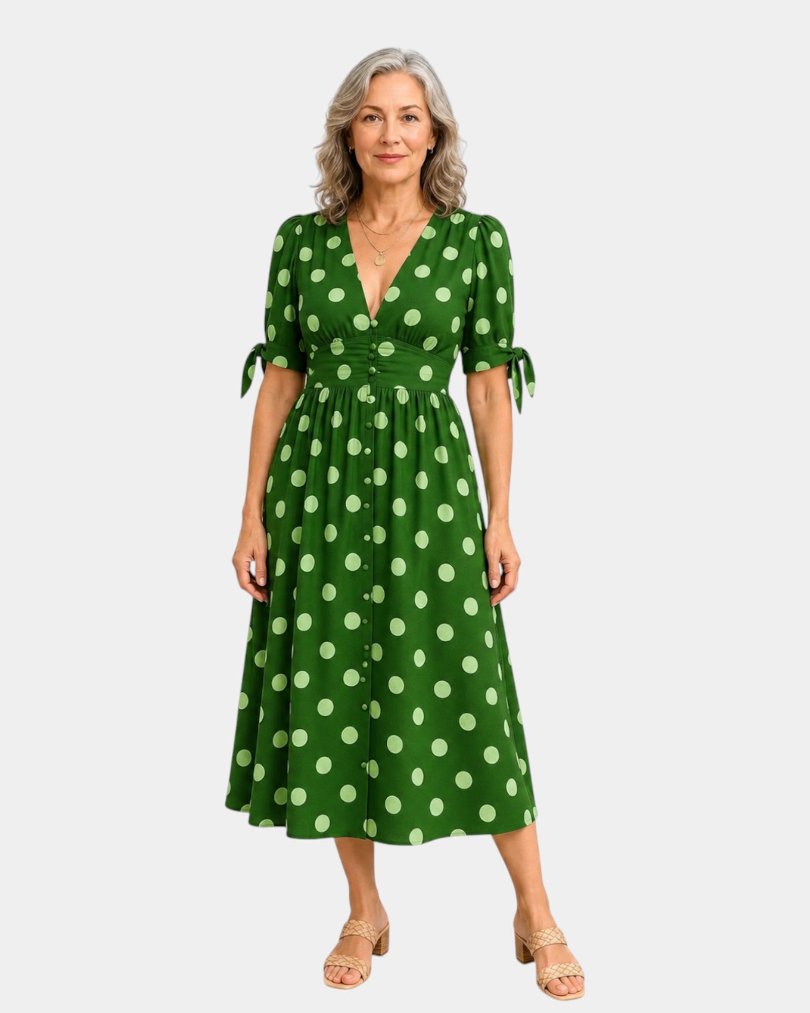 Charlaine | Robe rétro à pois