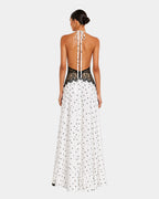 Pomeline | Robe maxi à pois avec dentelle élégante