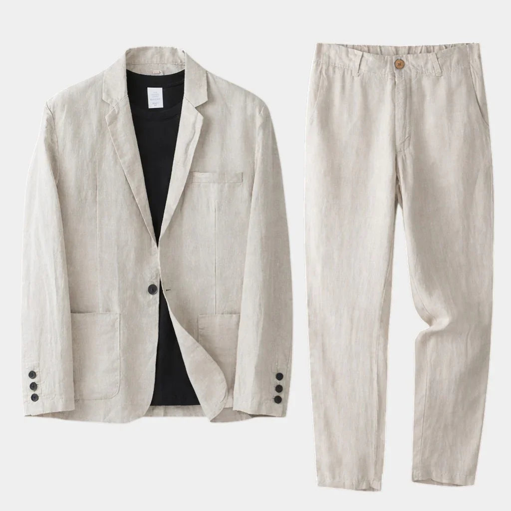 Lucas | Costume en Lin au Coup Classique