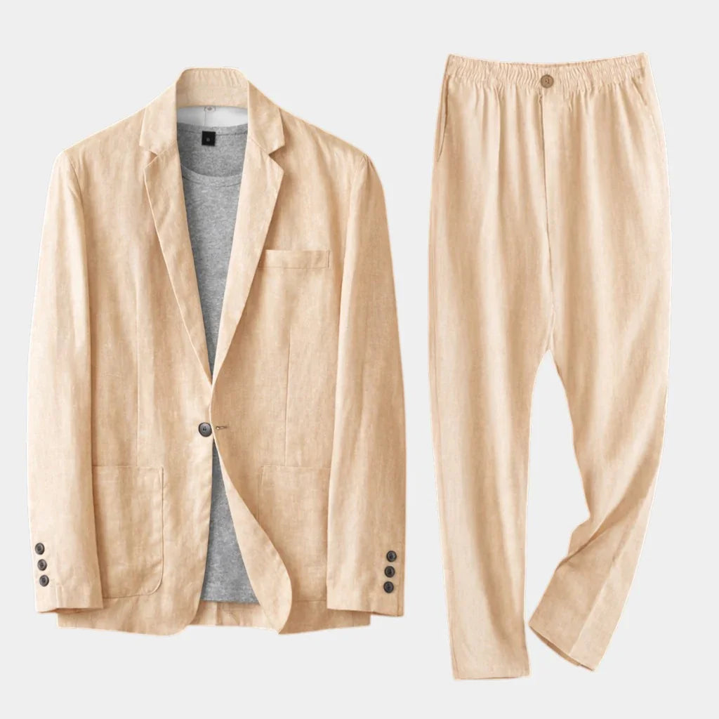 Lucas | Costume en Lin au Coup Classique