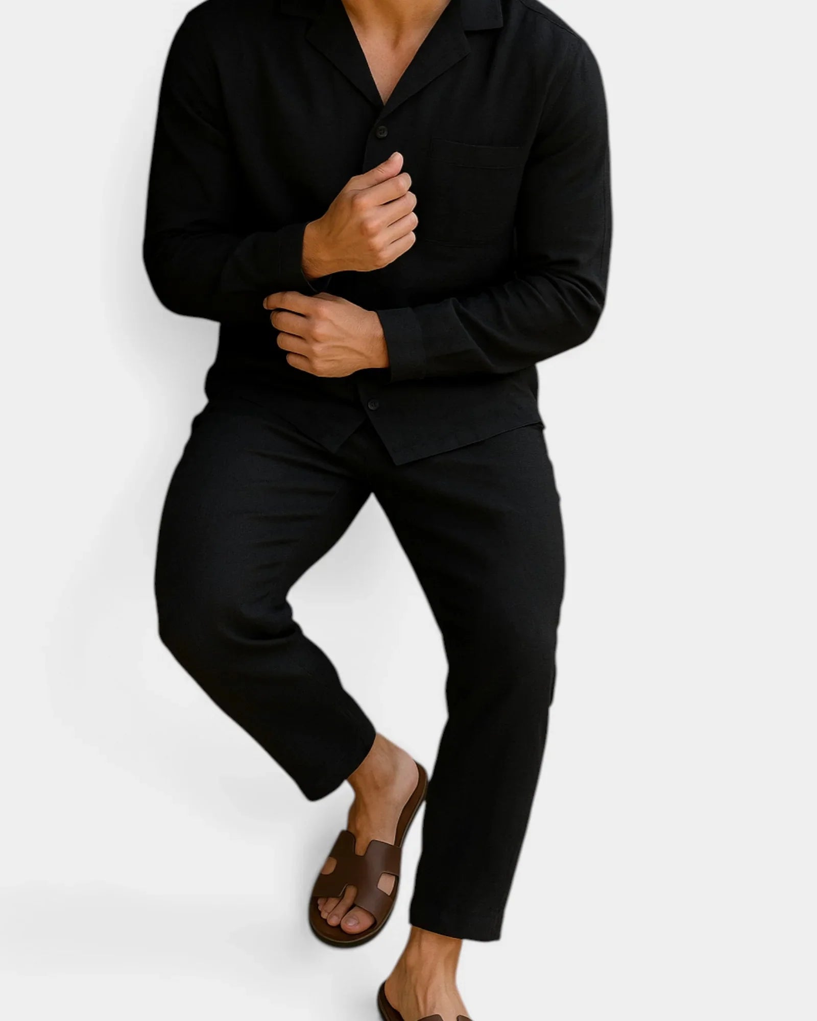 Marcel | Ensemble pantalon et chemise effet lin