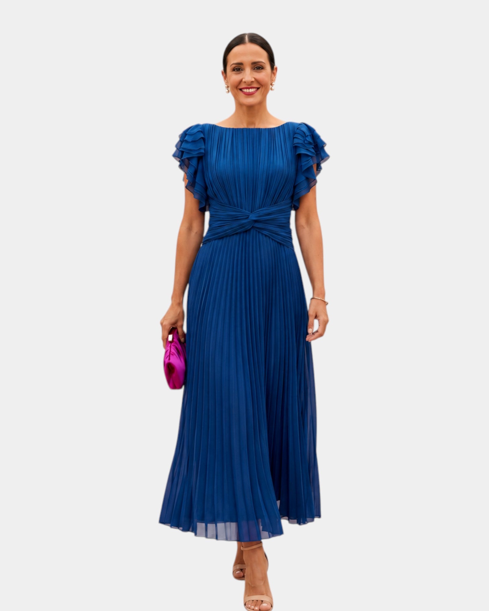 Wiam | Robe maxi plissée élégante