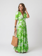 Césarie | Robe longue à fleurs