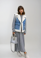 Sylianne | Gilet en denim vintage avec doublure en fourrure