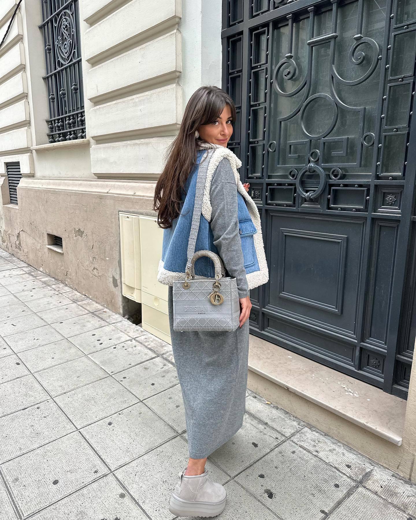 Sylianne | Gilet en denim vintage avec doublure en fourrure