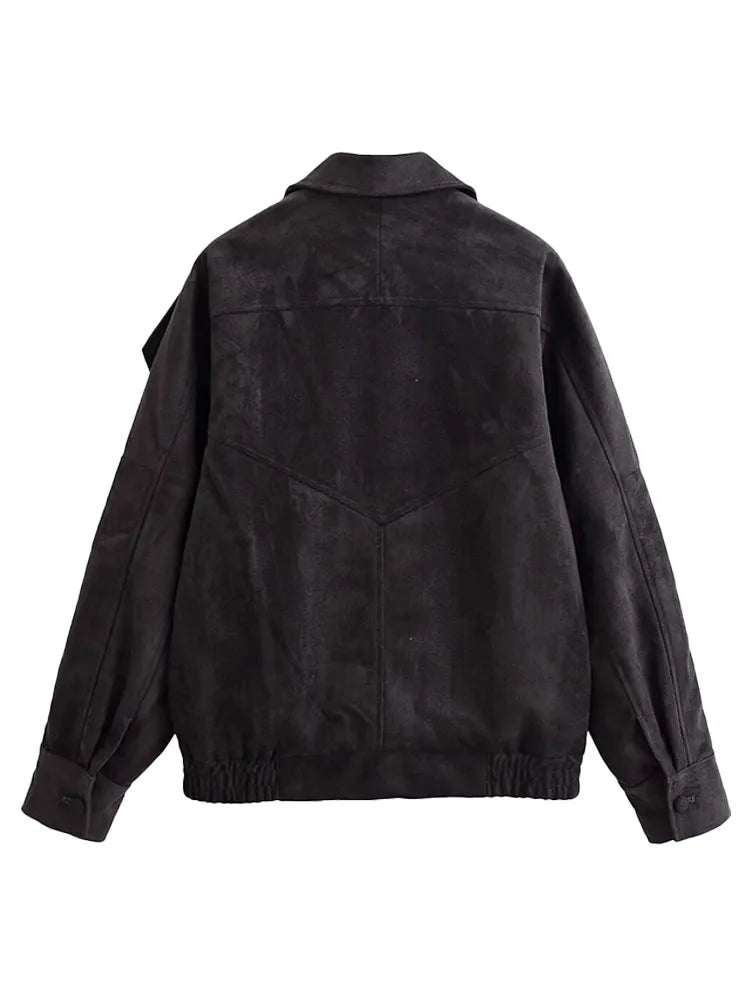 Aurésia | Veste oversize en suédine synthétique
