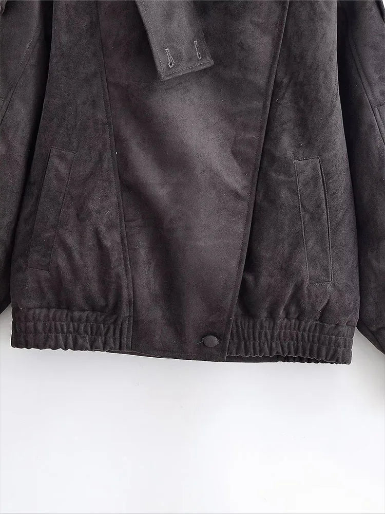 Aurésia | Veste oversize en suédine synthétique