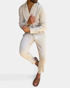 Marcel | Ensemble pantalon et chemise effet lin