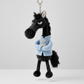 Cheval Audacieux | Noir et Bleu Porte-clés