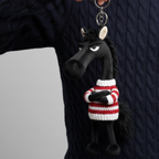 Cheval audacieux | Noir et blanc Porte-clés
