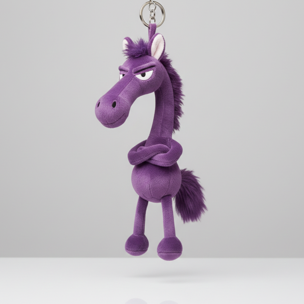 Cheval Audacieux | Porte-clés Violet