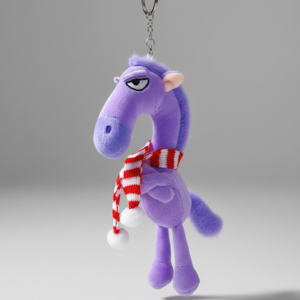 Cheval effronté | Violet et rouge Porte-clés