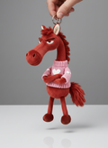 Cheval audacieux | Rouge et rose Porte-clés