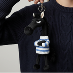 Cheval effronté | Porte-clés noir et bleu