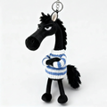 Cheval effronté | Porte-clés noir et bleu