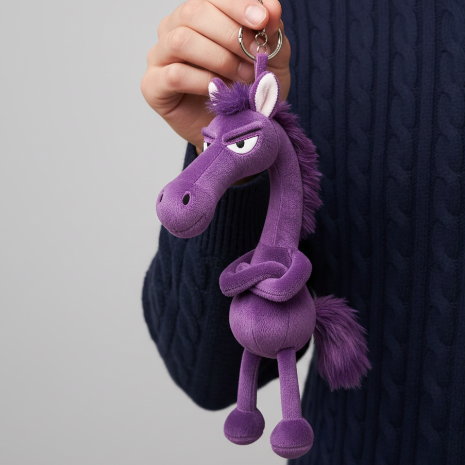 Cheval Audacieux | Porte-clés Violet