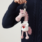 Cheval Audacieux | Rose avec un Cœur Porte-Clés