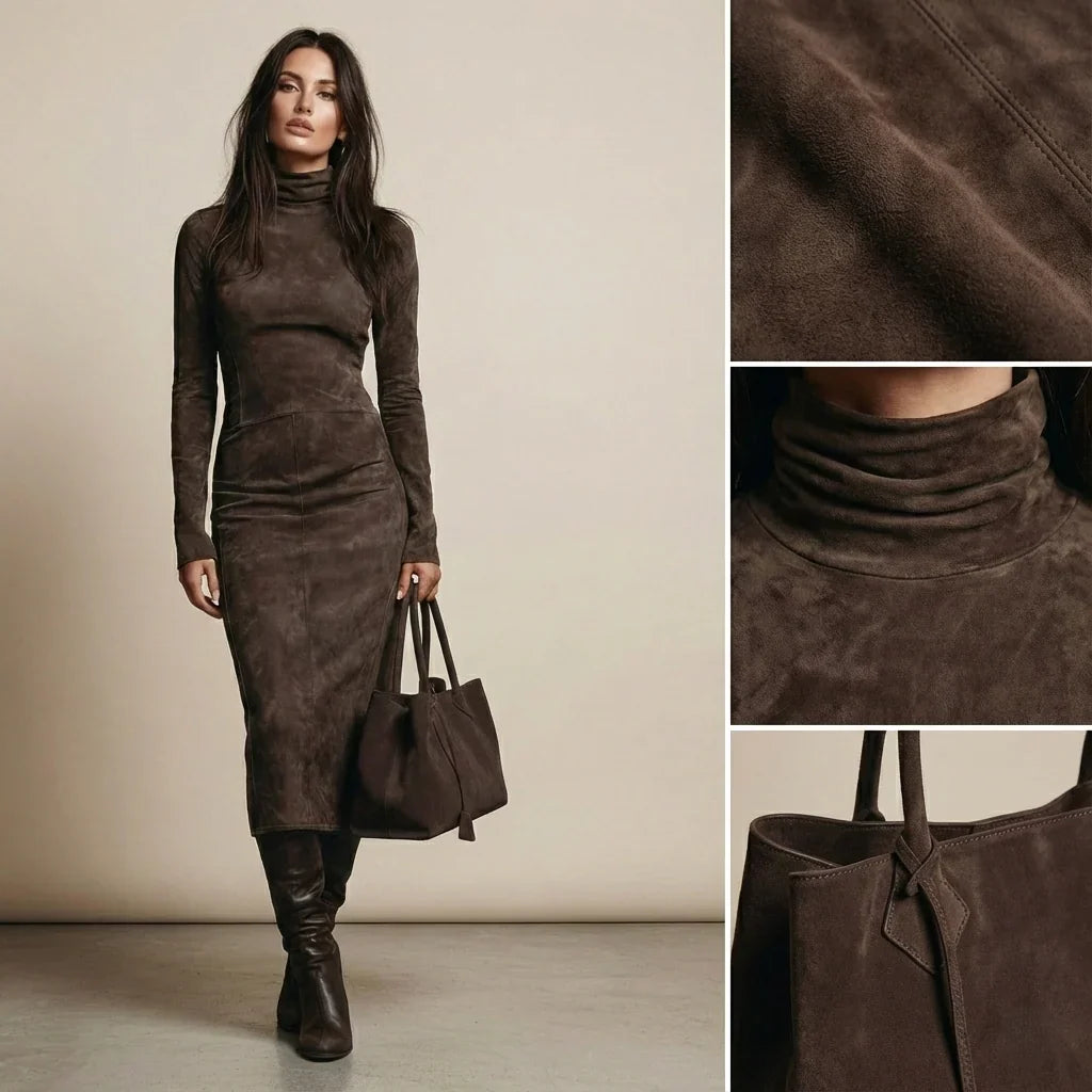 Sara | Robe Midi en Velours