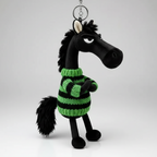 Cheval effronté | Noir et vert Porte-clés