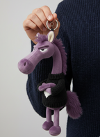 Cheval Audacieux | Violet et Noir Porte-clés