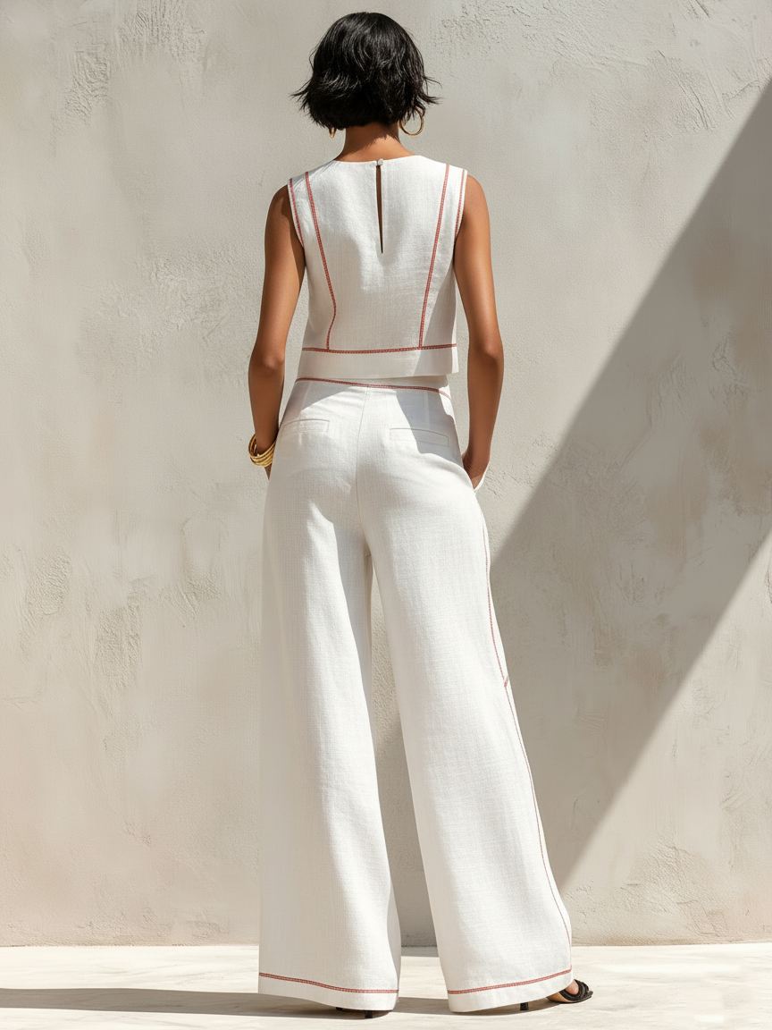 Aymone | Ensemble pantalon et blouse au design moderne