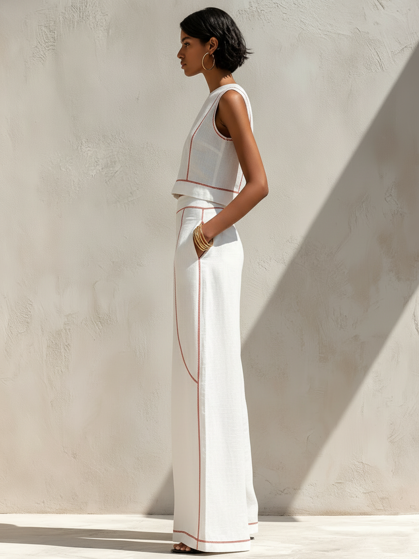Aymone | Ensemble pantalon et blouse au design moderne