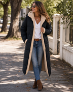 Aurianne | Manteau d’hiver long à capuche