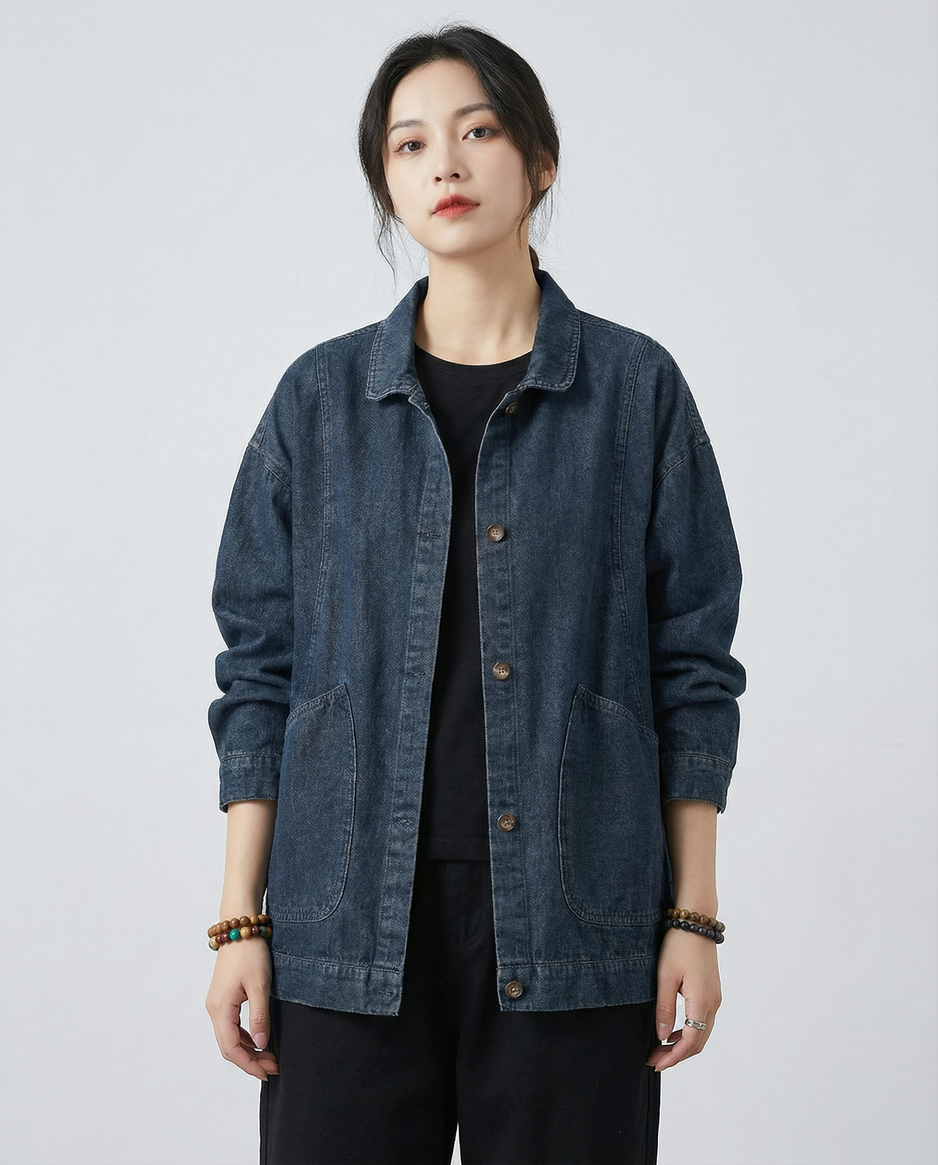 Solianne | Veste en jean longue oversize pour femme