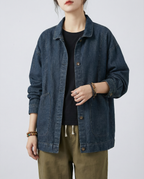 Solianne | Veste en jean longue oversize pour femme