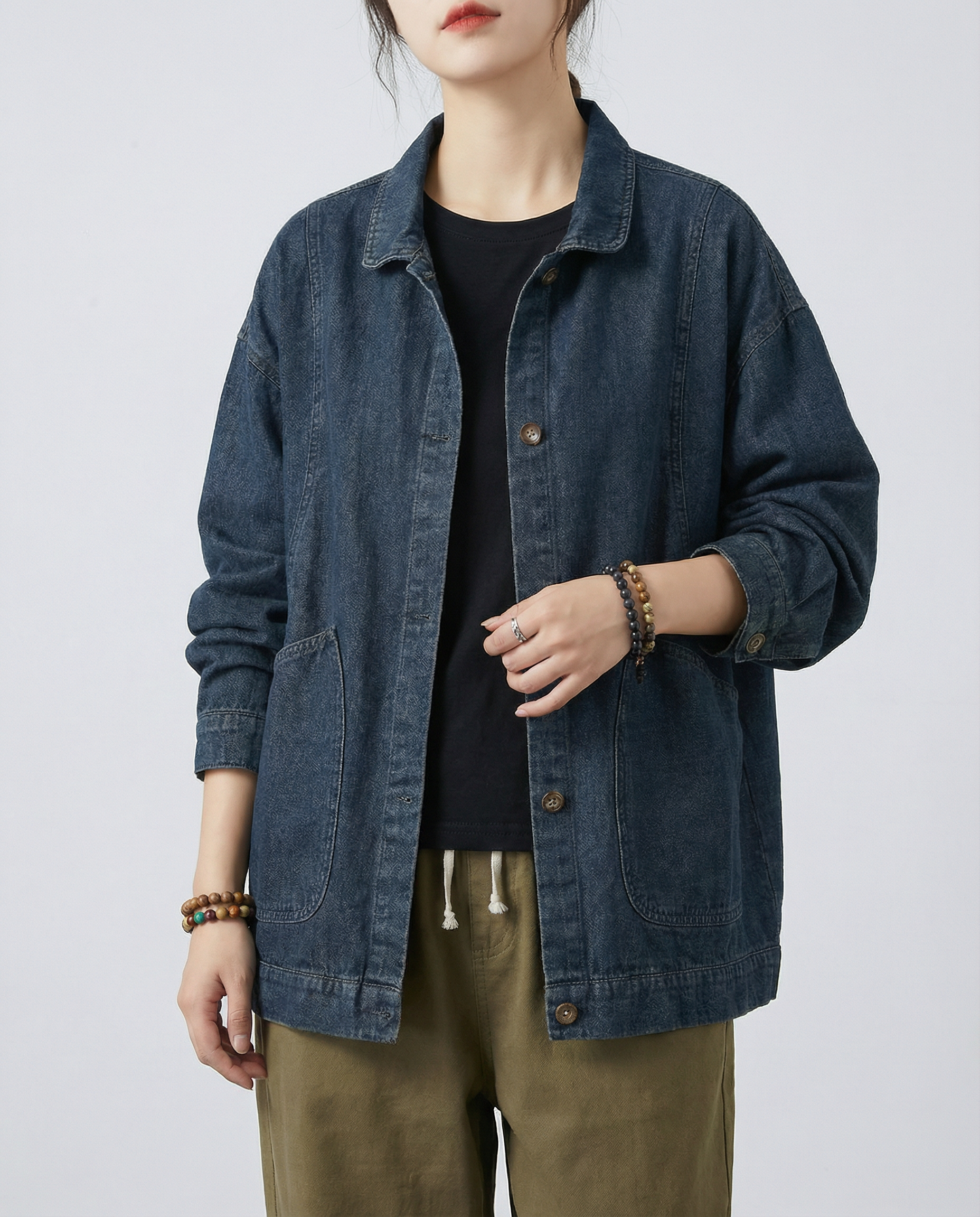 Solianne | Veste en jean longue oversize pour femme