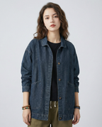Solianne | Veste en jean longue oversize pour femme