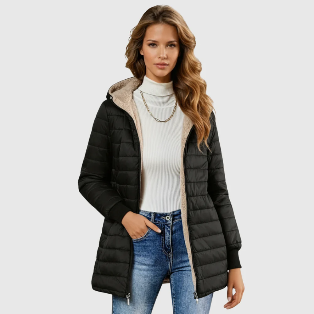 Amandys | Manteau long à manches longues et doublé