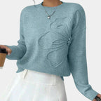 Alma | Pull à Fleurs Tricoté