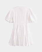 Anastasie | Robe mini brodées à manches volantées