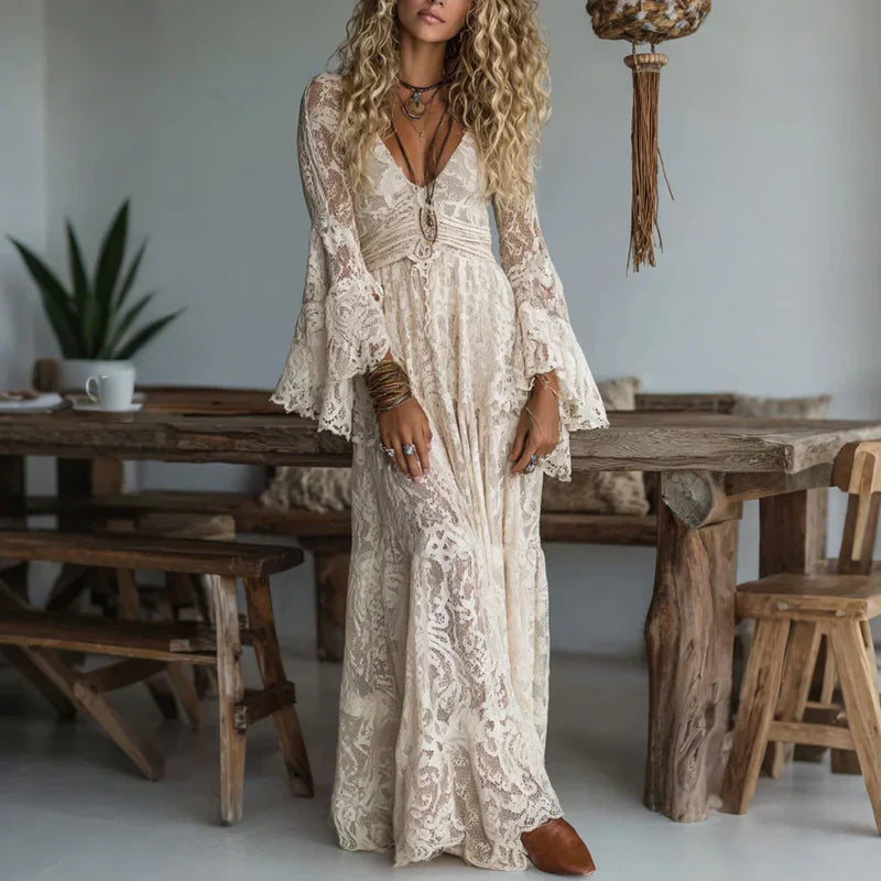 Luisa - Robe longue vintage à coupe sirène