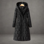Briseida | Long manteau en duvet avec capuche
