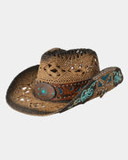 Paola | Chapeau de cowboy tressé
