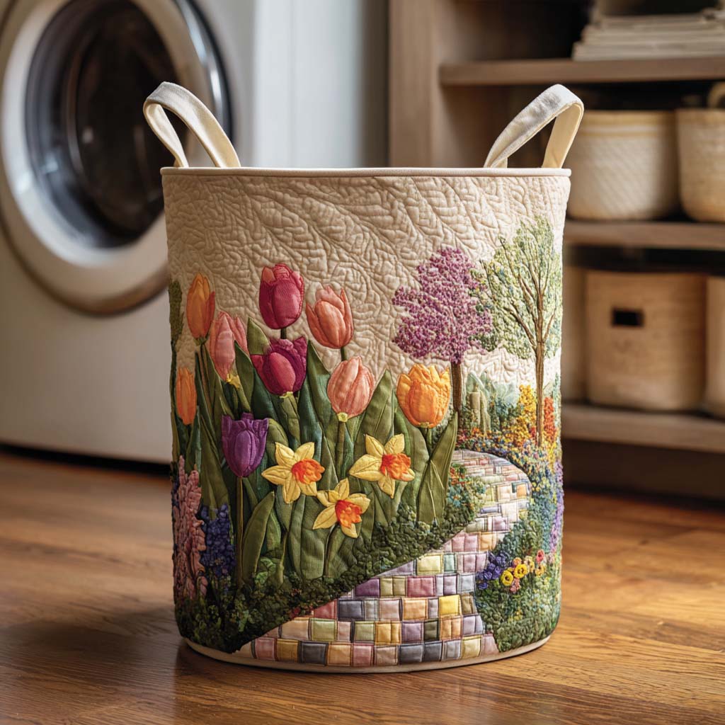 Panier à Linge Prairie Printanière
