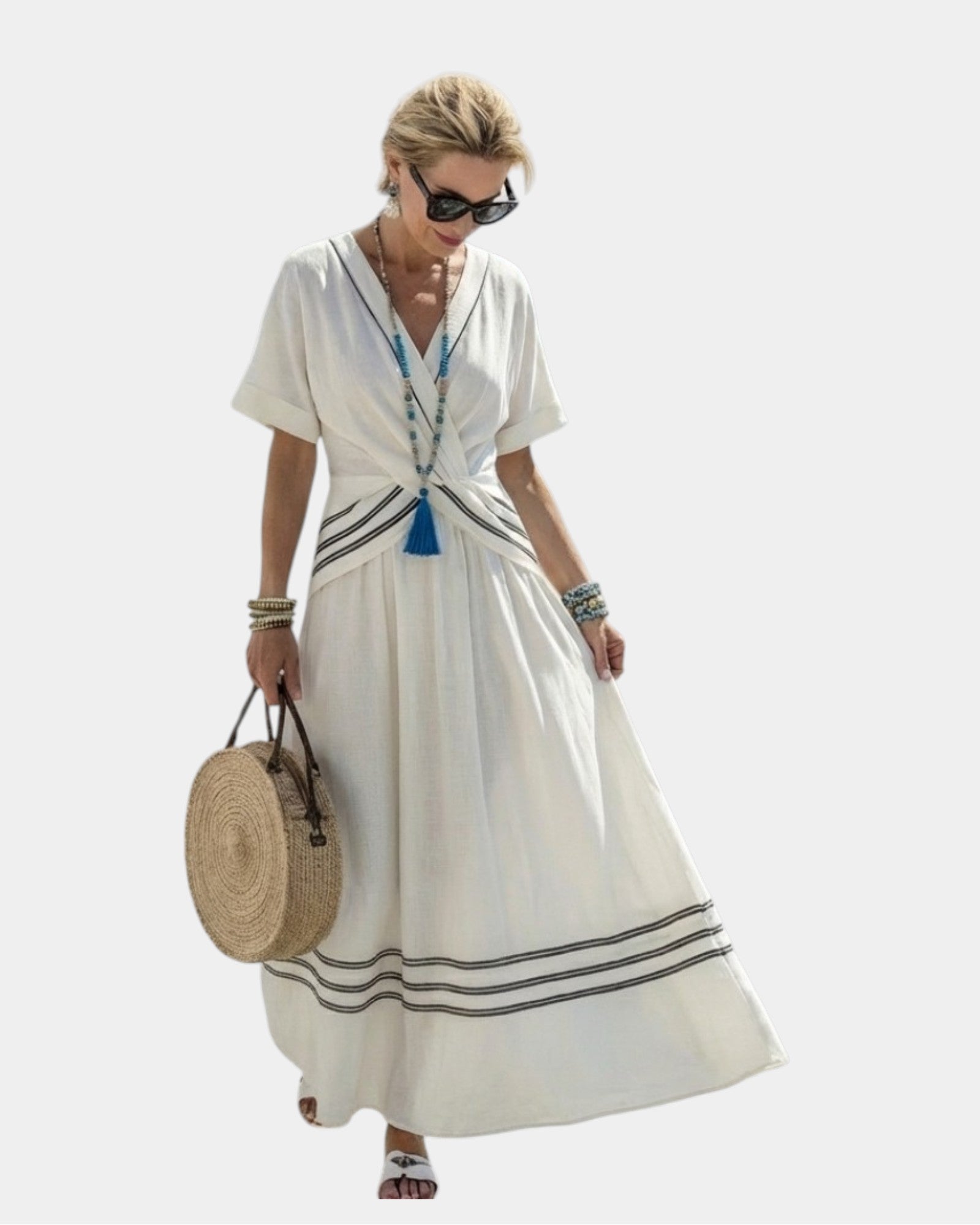 Mylia | Robe midi croisée
