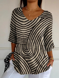 Perrine | Pull Casual à Imprimé Géométrique Rétro