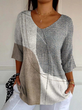 Karine | Pull Décontracté avec Imprimé Artistique Géométrique Abstrait