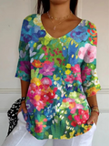 Mathilde | Pull Décontracté avec Imprimé Floral Artistique Vintage